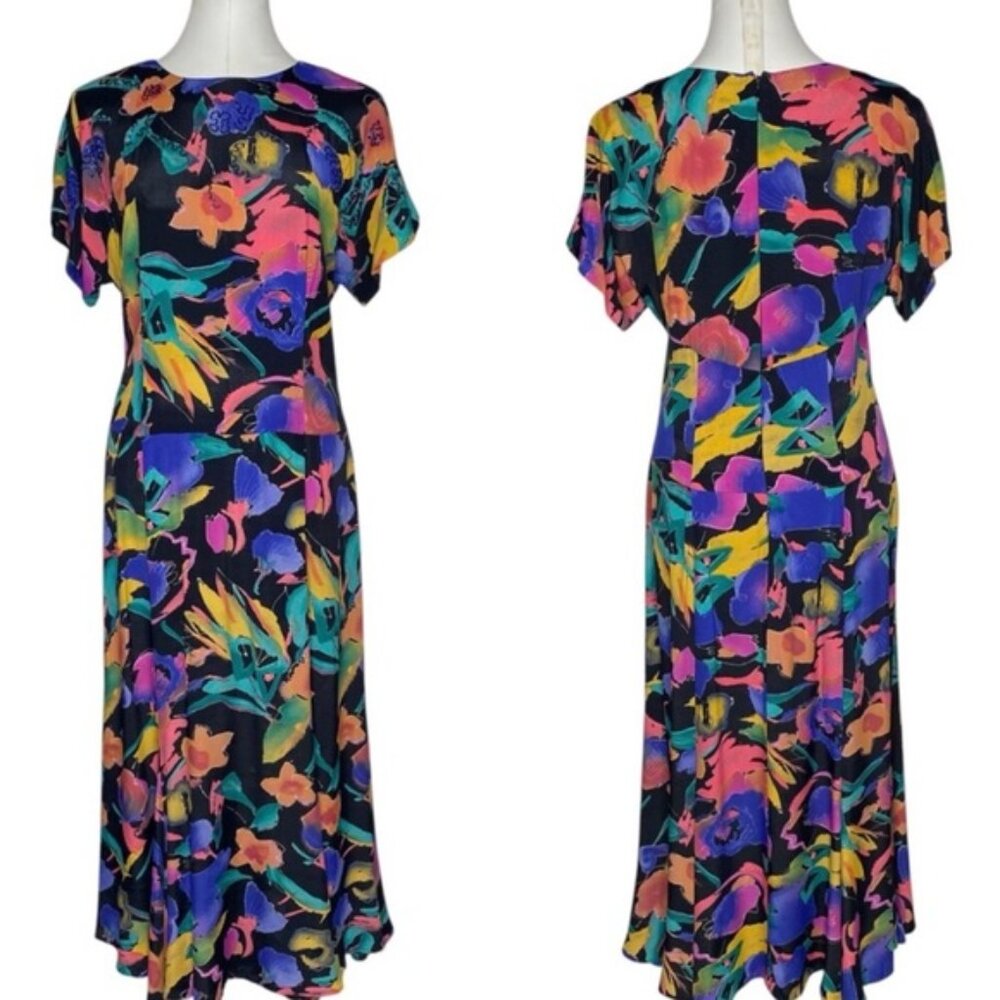 Floral Multicolor Mini Dress